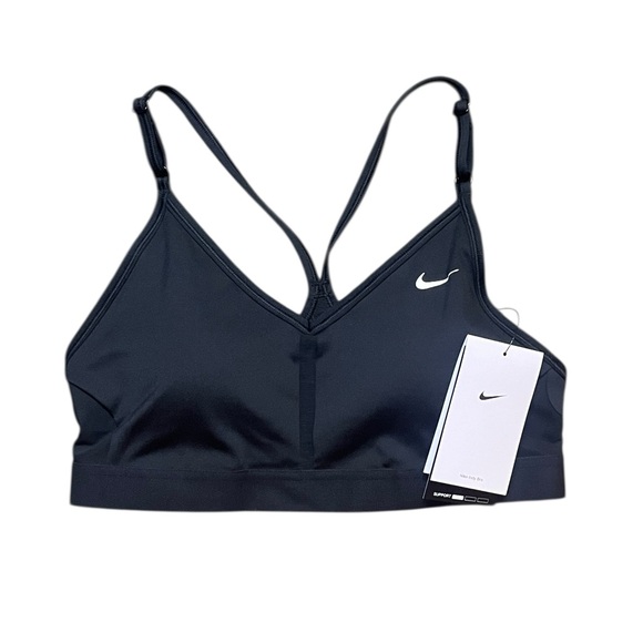 New! Nike Dri-FIT Indy Sports Bra Medium with Adjustable Straps in Black - Picture 2 of 8